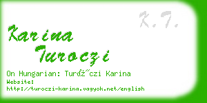 karina turoczi business card